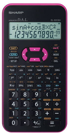 Sharp EL-531XHPK calculator Pocket Scientific Black, Pink