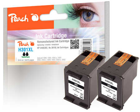 Peach PI300-485 ink cartridge 2 pc(s) Compatible High (XL) Yield Black
