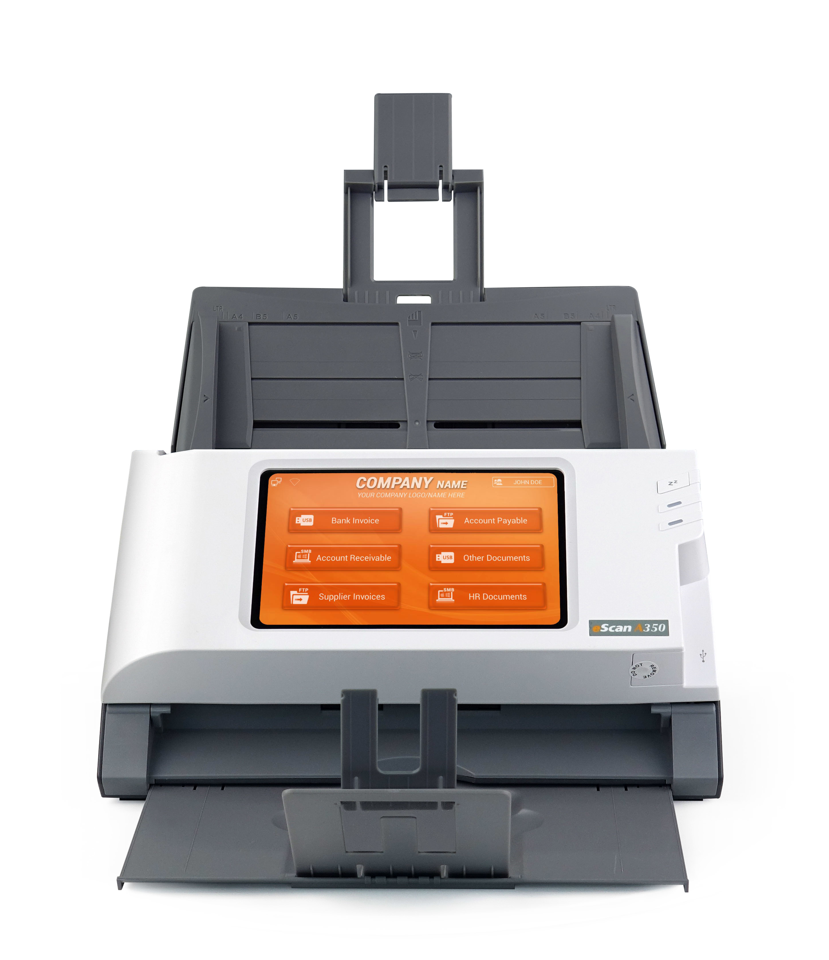 Plustek eScan A350 Enterprise ADF + Manual feed scanner 600 x 600 DPI A4 Black, White