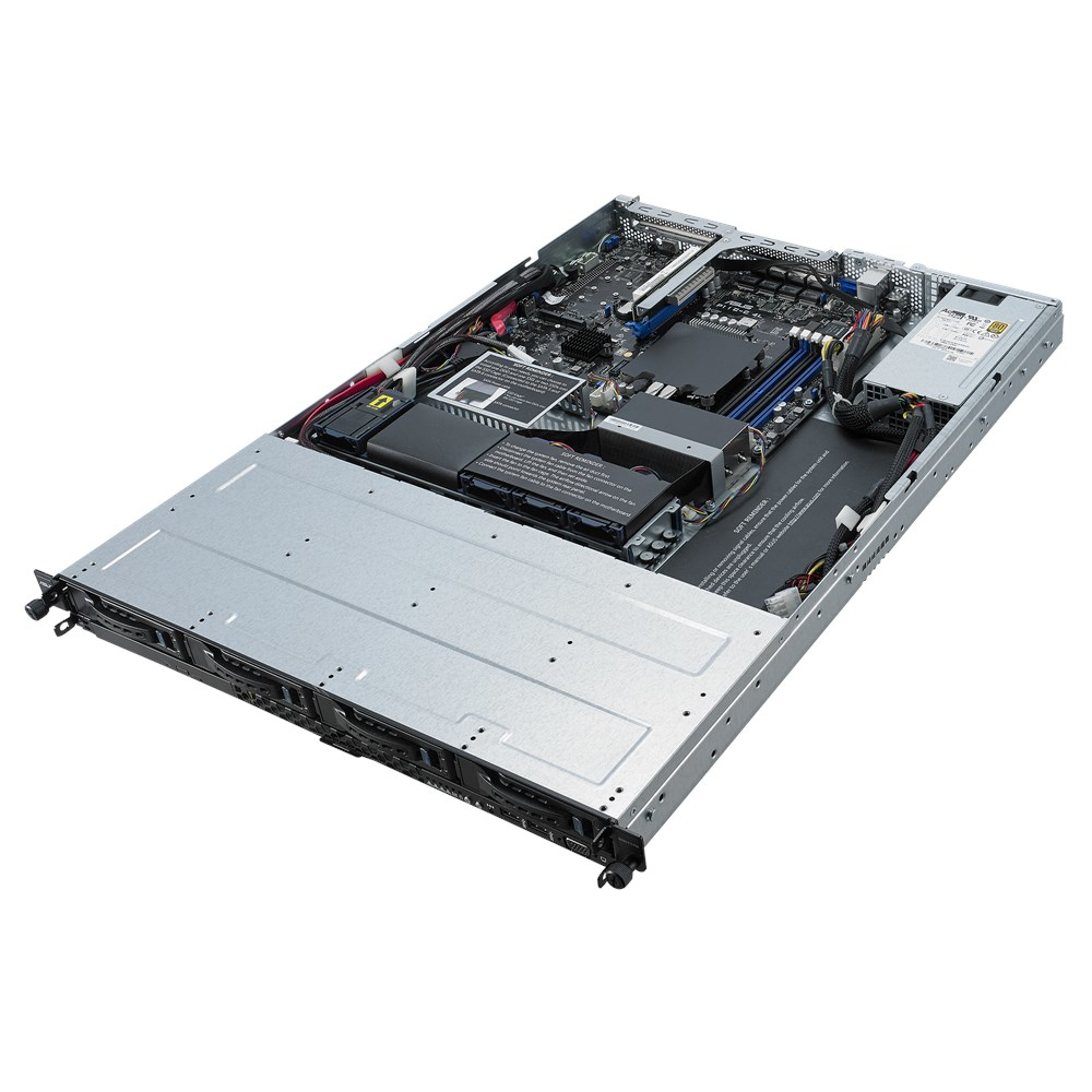 ASUS RS300-E10-PS4 Intel C242 LGA 1151 (uttag H4) Rack (1U) Svart, Metallisk