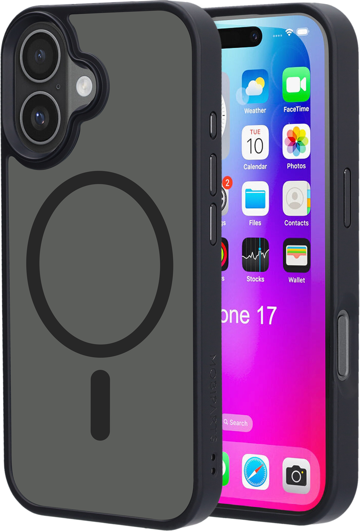 Mobiparts Hardcover Apple iPhone 17 Satin Black (Magsafe Compatible)