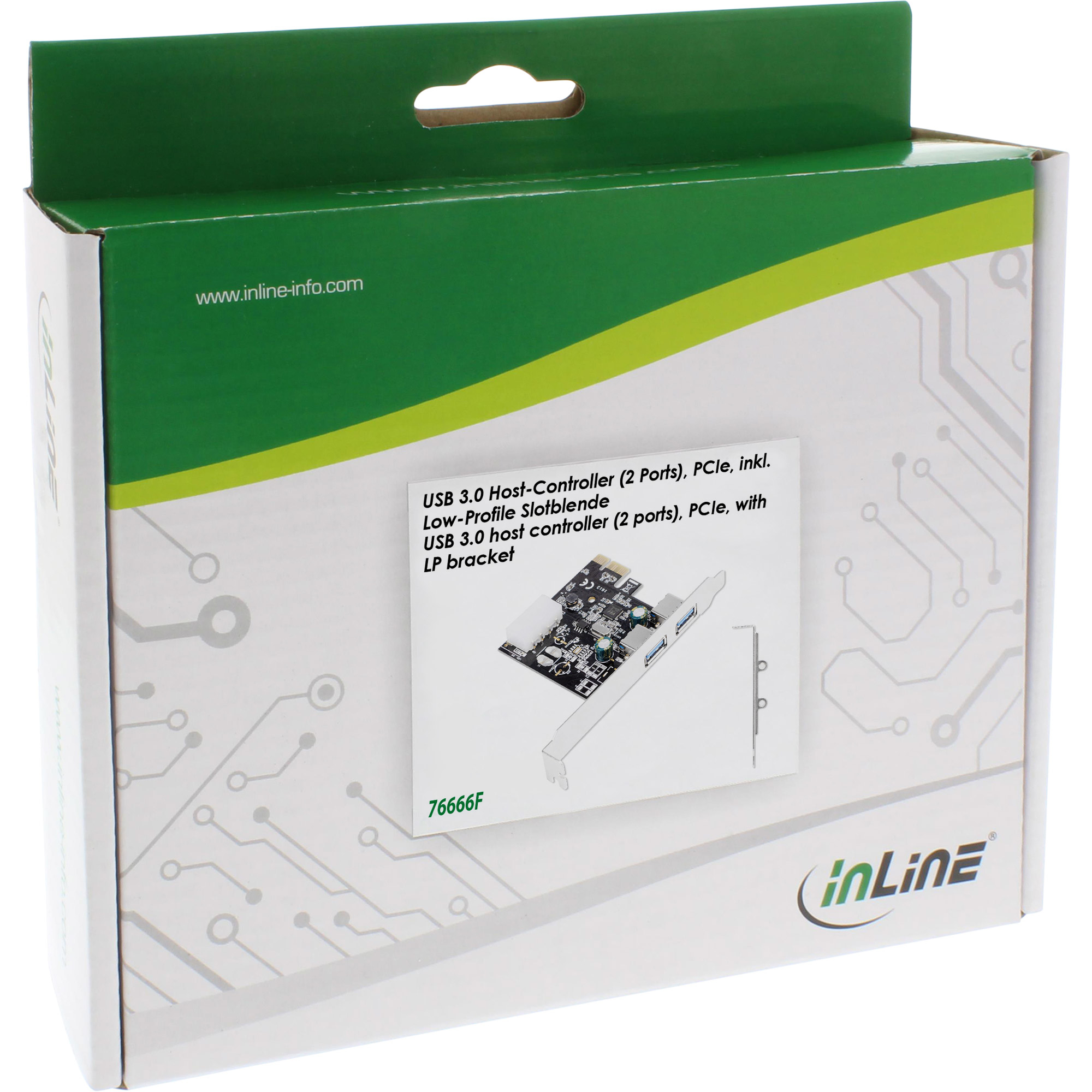 InLine USB 3.0 2 Port Host Controller PCIe with Full Size + Low Profile Bracket – image 4