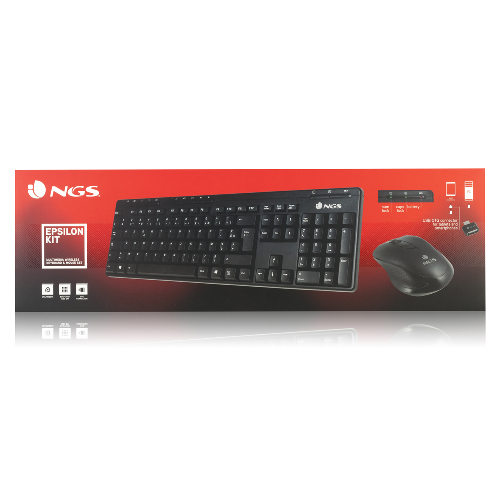 NGS EPSILONKIT keyboard Mouse included RF Wireless QWERTY English Black – image 6
