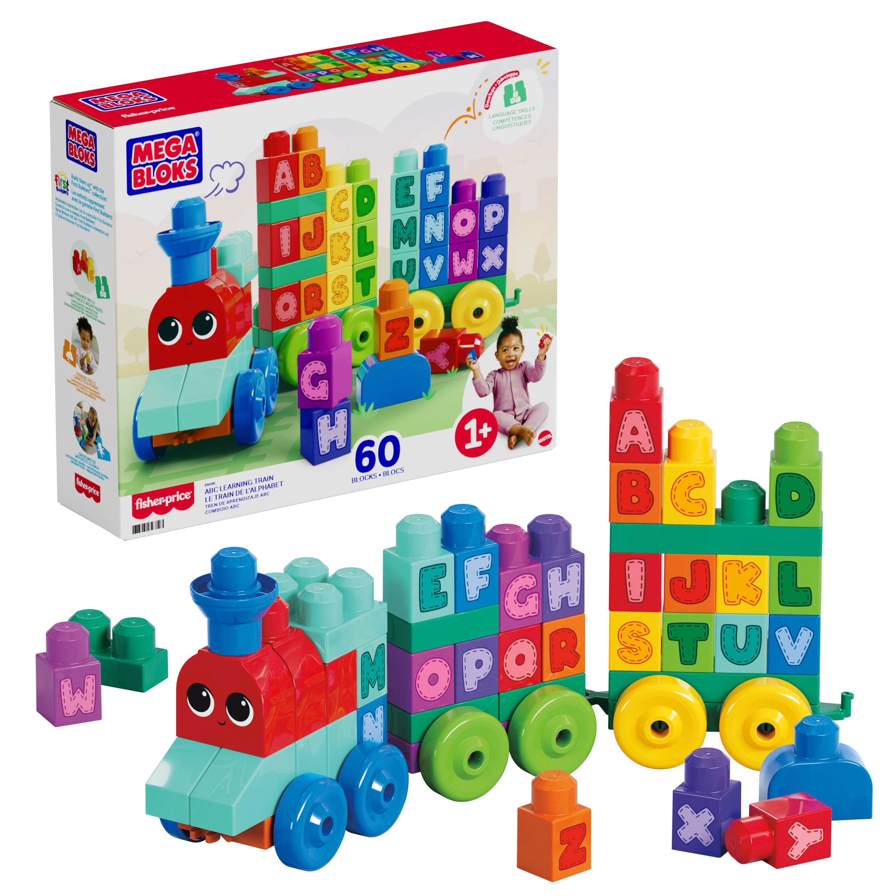 MEGA BLOKS Building Basics ABC Learning Train