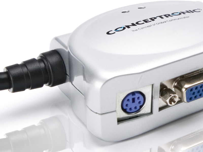 Conceptronic 2 ports compact KVM Switch – image 6