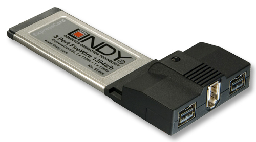 Lindy FireWire 400 & 800 Card - 3 Port, ExpressCard/34