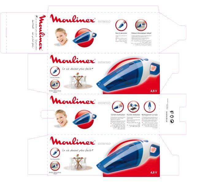 Moulinex Extenso handheld vacuum Blue, White Bagless – image 3