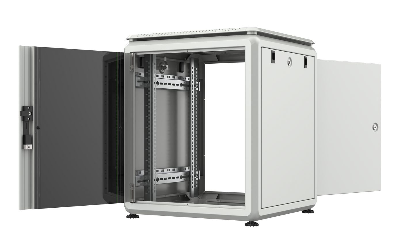 Lanview RDL12U66WH rack cabinet 12U Freestanding rack White – image 2