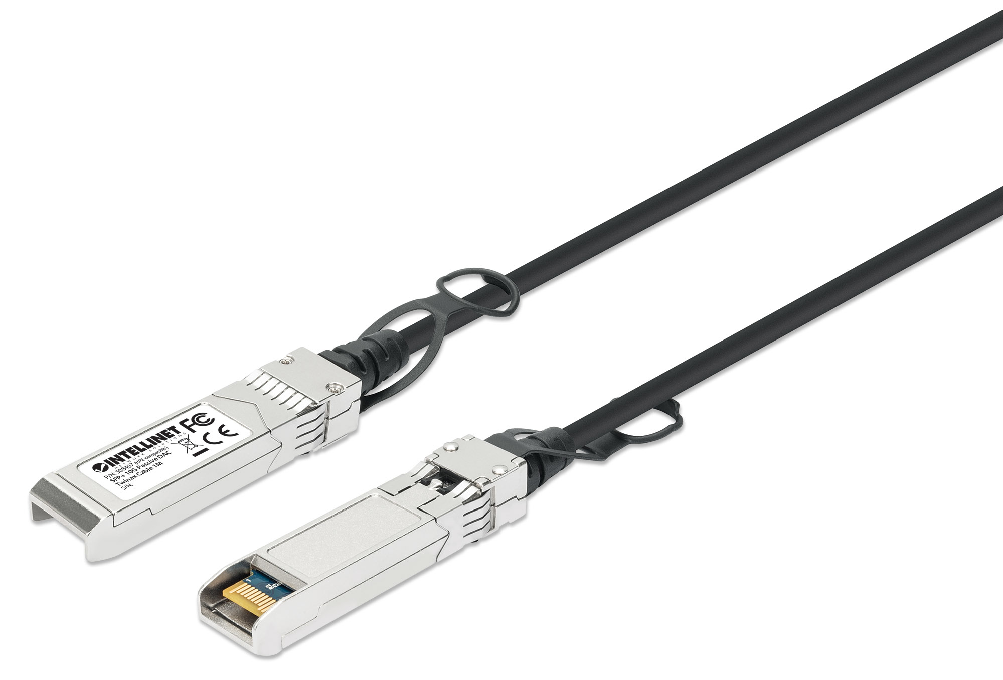 Intellinet 508407 cavo InfiniBand e in fibra ottica 1 m SFP+ Nero, Argento