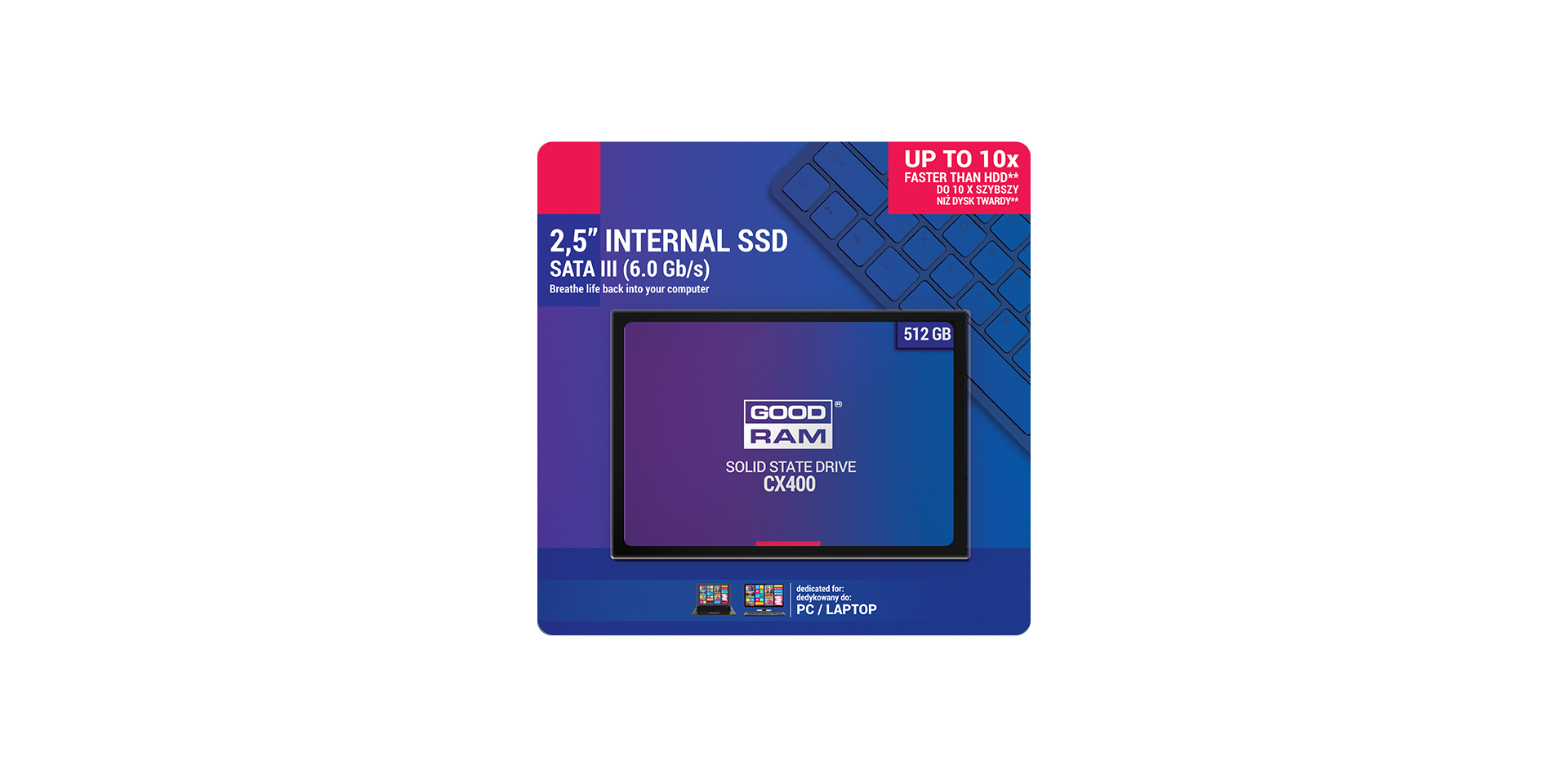Goodram CX400 512 GB 2.5″ Serial ATA III QLC 3D NAND image 4