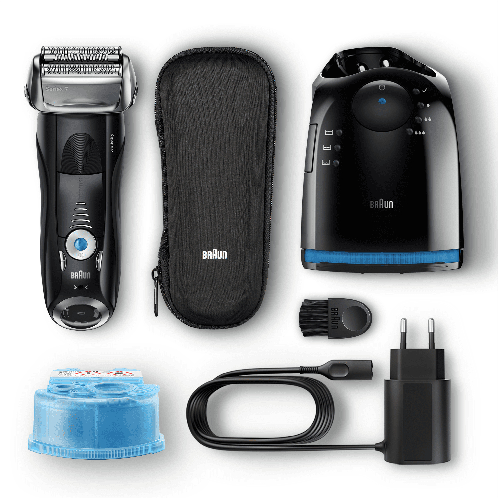 Braun Series 7 Electric Shaver for Men 7880cc, with Clean&Charge Station and Travel Case– Black – image 6
