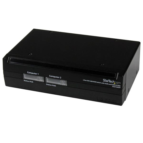 StarTech.com 2 Port DVI USB KVM Switch with Audio and USB 2.0 Hub