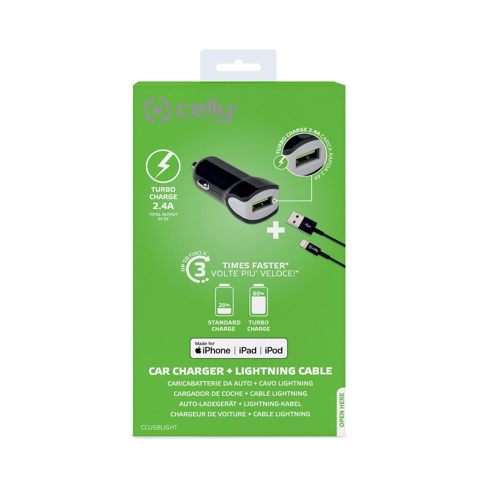 Celly CCUSBLIGHT mobile device charger Universal Black Cigar lighter Auto – image 2