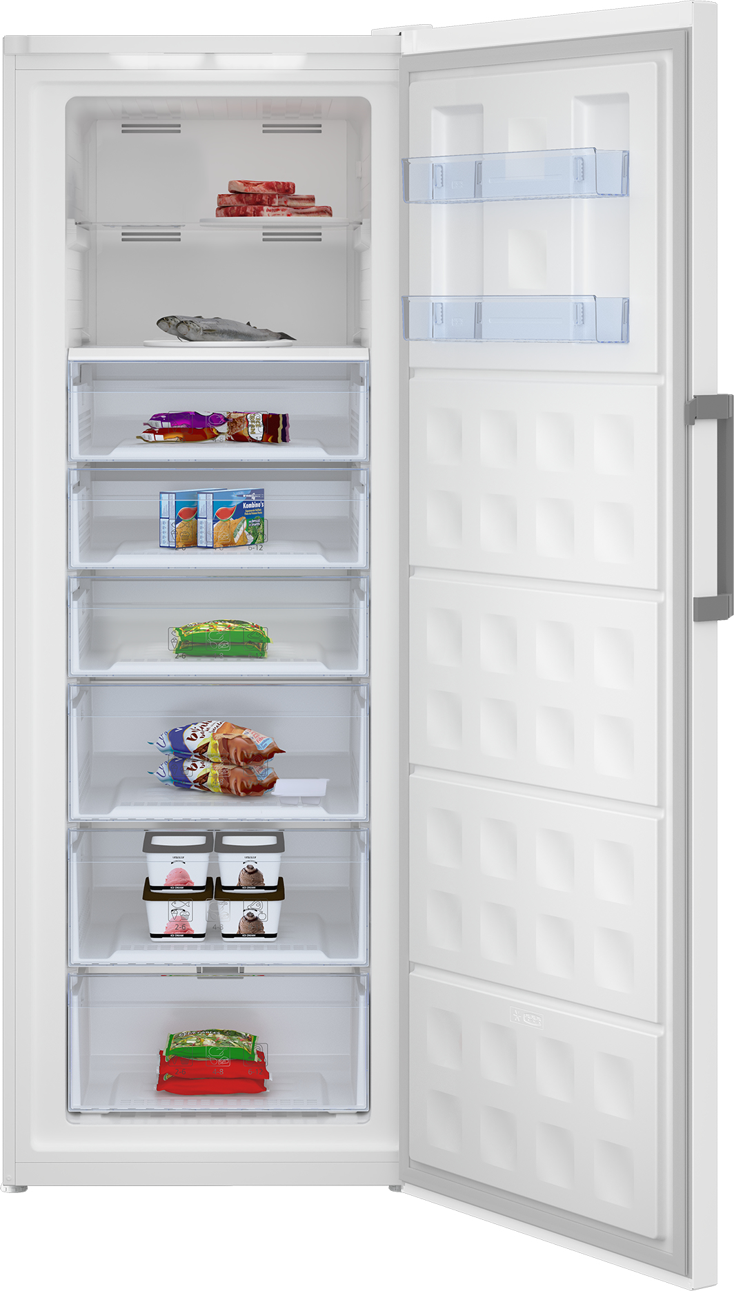 Beko FFEP5791W Freestanding Tall Frost Freezer with Freezer Guard – image 3