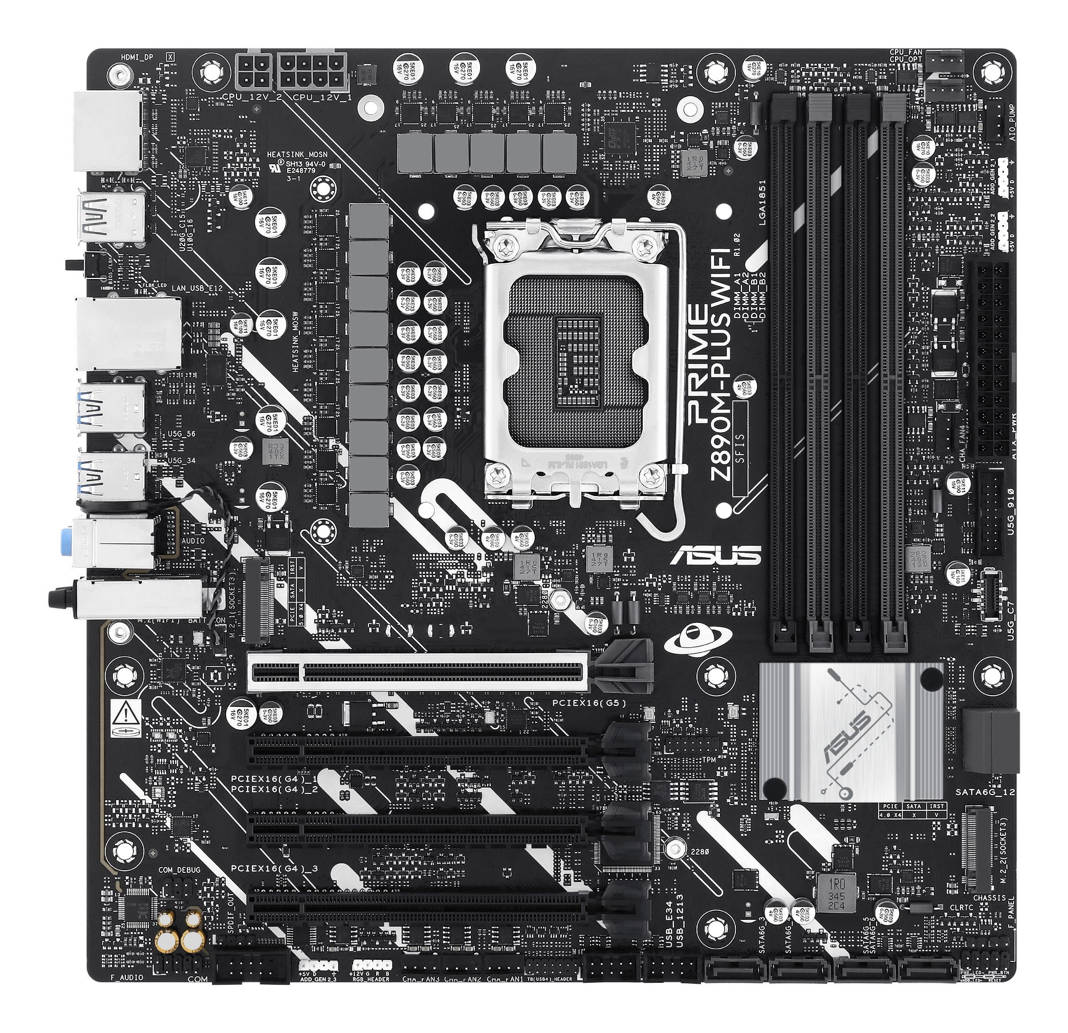 Tarjeta Madre ASUS PRIME Z890M-PLUS WIFI - LGA 1851 - 4x DDR5 - USB - HDMI - DisplayPort - Micro ATX - PRIME Z890M-PLUS WIFI Tarjeta Madre ASUS PRIME Z890M-PLUS WIFI - LGA 1851 - 4x DDR5 - USB - HDMI - DisplayPort - Micro ATX - PRIME Z890M-PLUS WIFI
