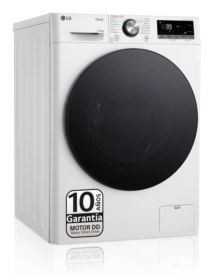 LG F4DR7011AGW.OUTLET washer dryer Freestanding Front-load White – image 1