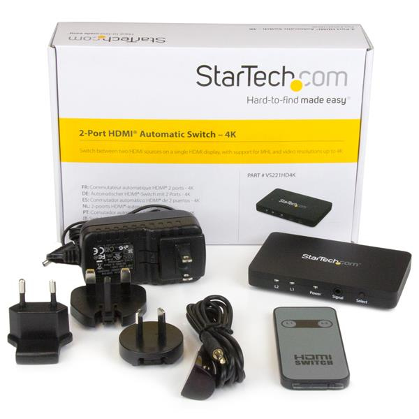 StarTech.com 2-Port HDMI automatic video switch w/ aluminum housing and MHL support – 4K – image 4