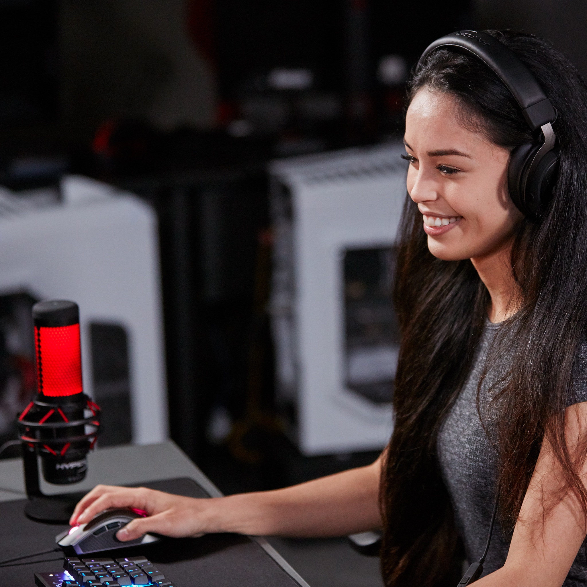 HyperX QuadCast Black, Red Table microphone image 8