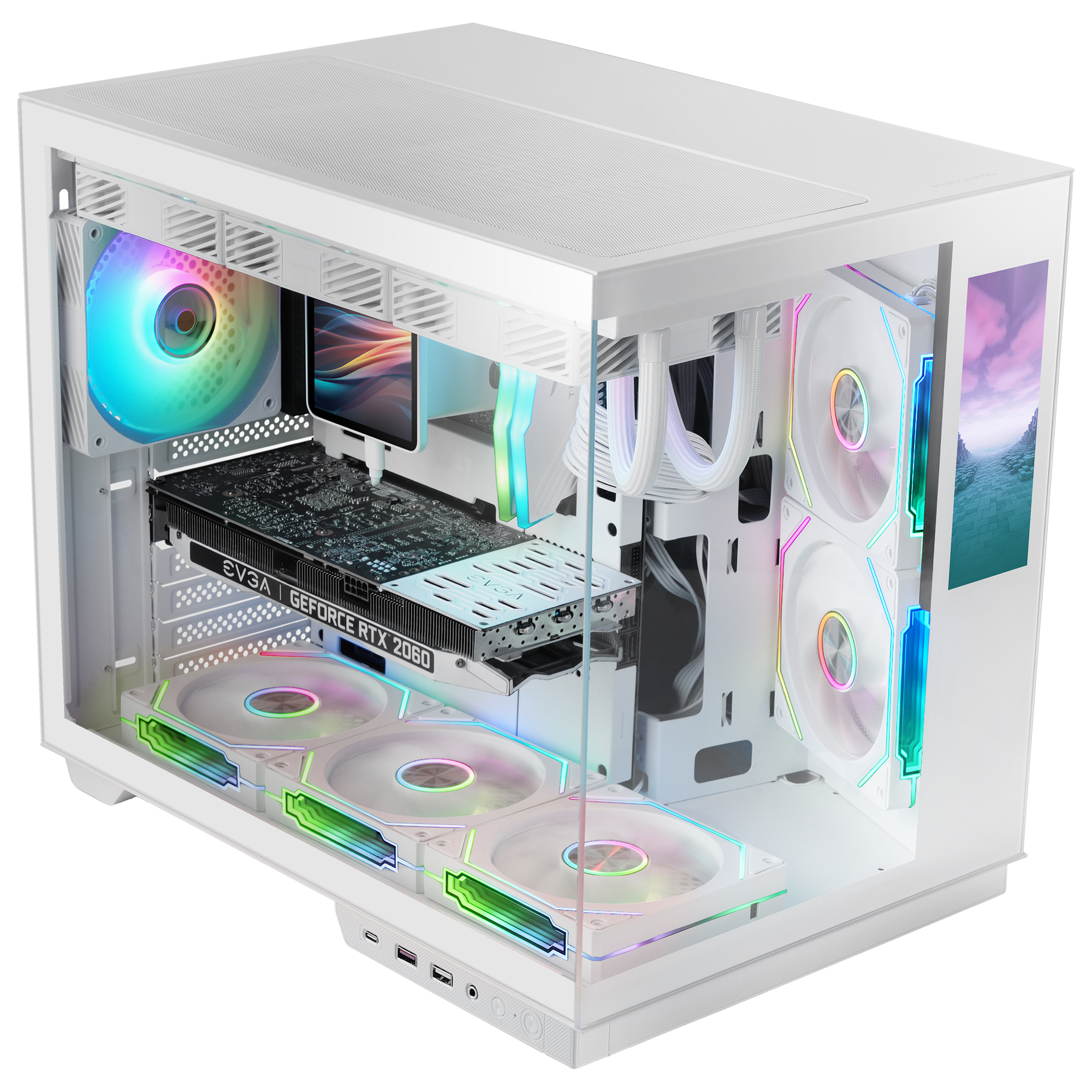 Mars Gaming MCMIRAGEW computer case Midi Tower White – image 2