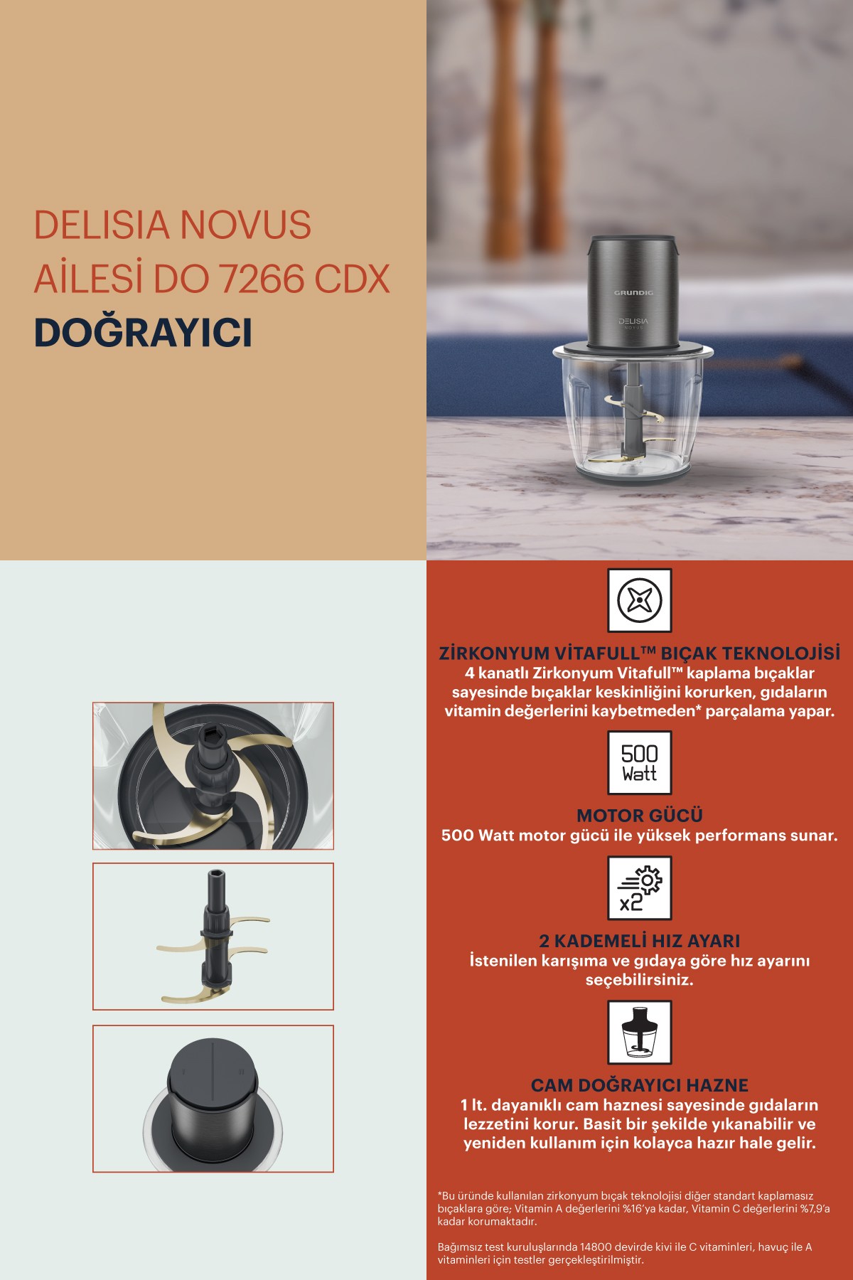 Grundig DO 7266 CDX Delisia Novus Inox Doğrayıcı – image 5