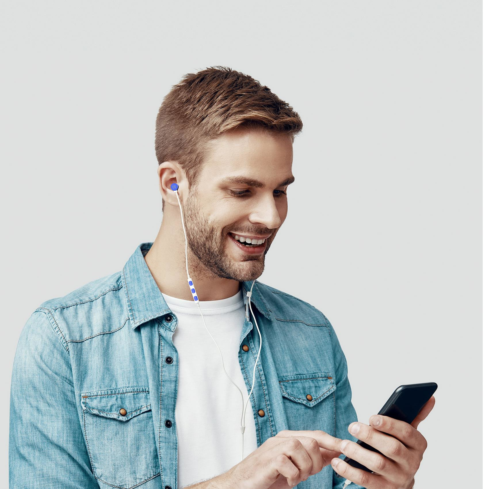 Celly UP1000 Headset Wired In-ear Calls/Music Blue – image 2