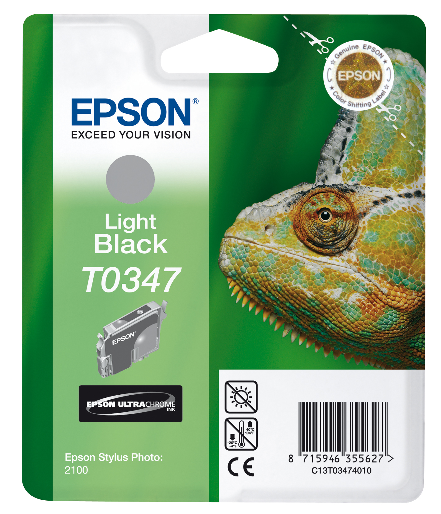 Epson Chameleon Singlepack Light Black T0347 Ultra Chrome