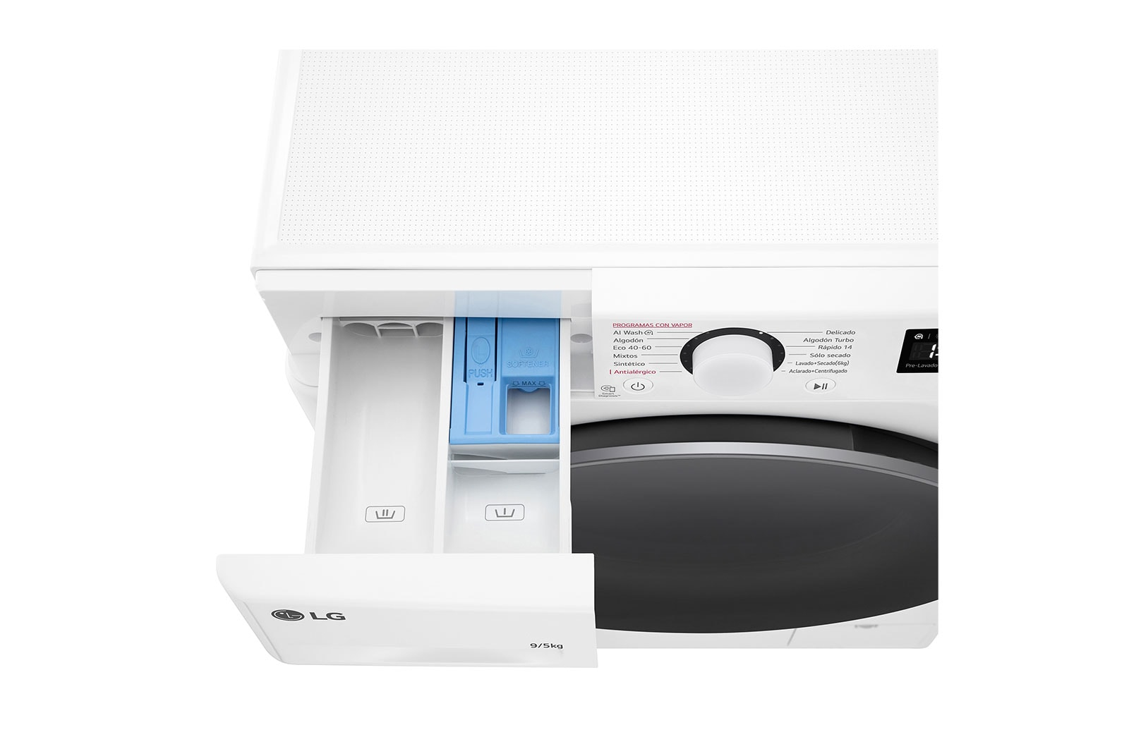 LG F2DR5S09A1W washer dryer Freestanding Front-load White – image 4