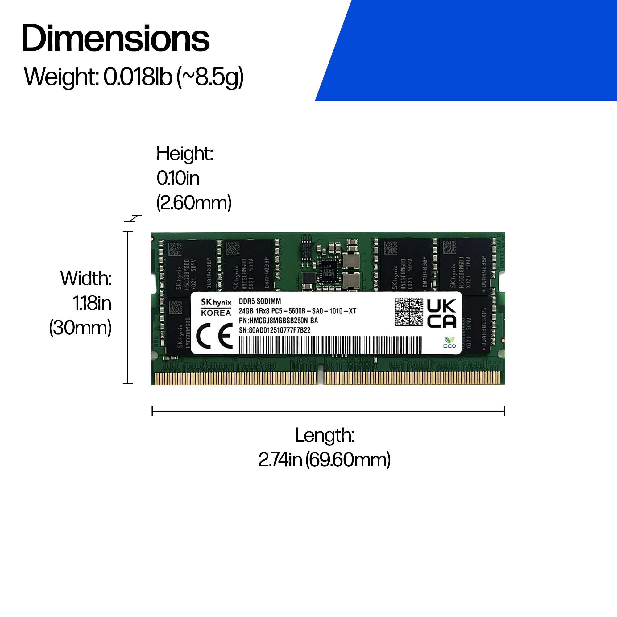 HP 24GB DDR5 5600 SODIMM Memory – image 2