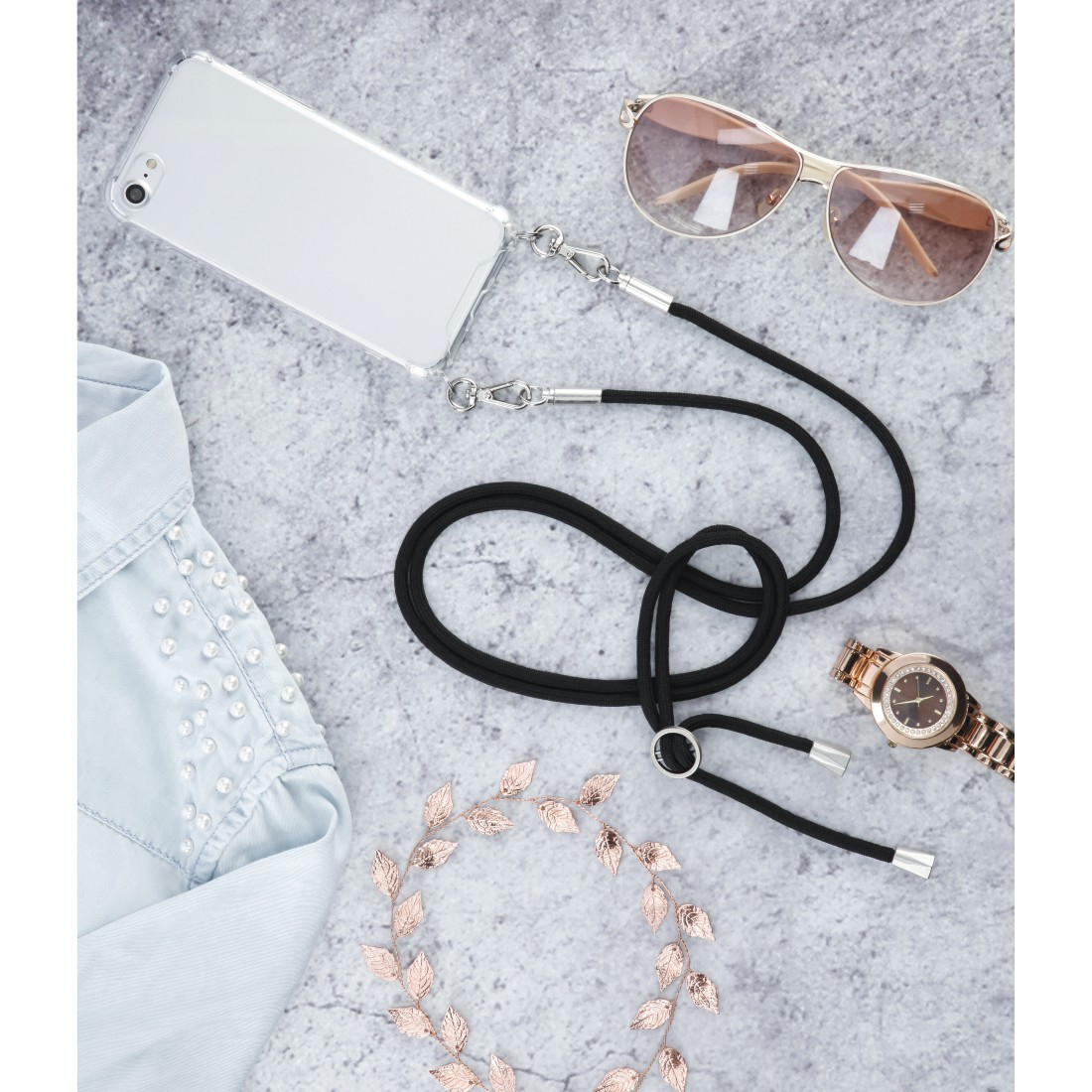 Hama Cross-Body Cover with Hanging Cord for Samsung Galaxy A71, transparent – image 2