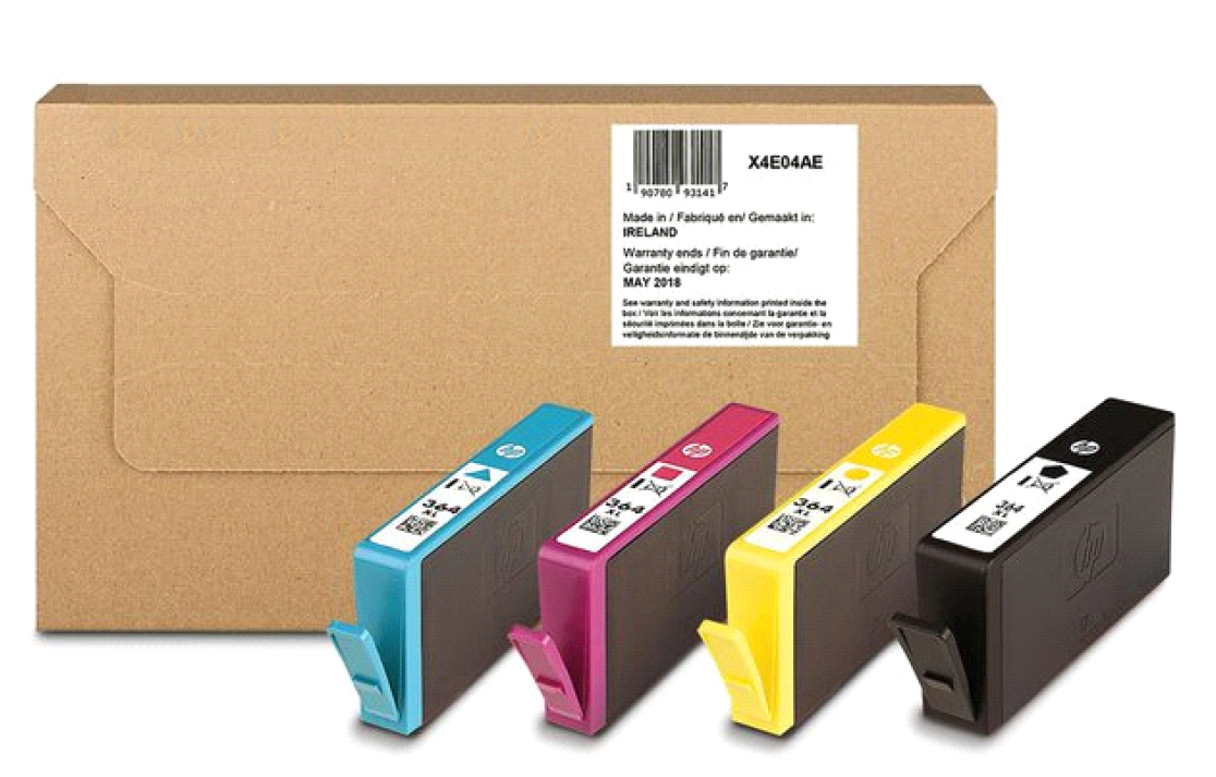 HP 364XL CMYK Cartridge Mailable Combo 4-Pack