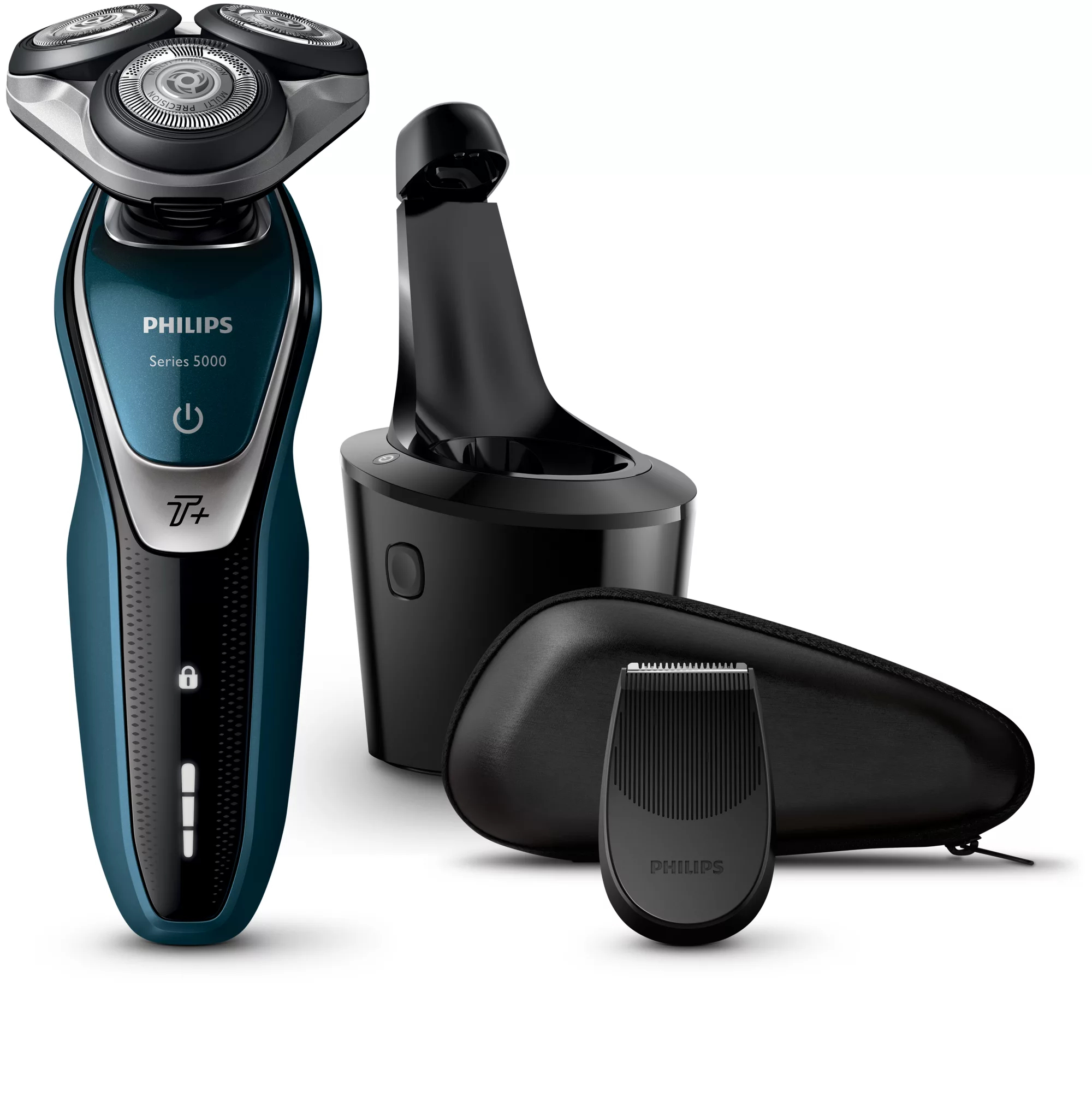 Philips SHAVER Series 5000 S5672/26R1 men's shaver Rotation shaver Trimmer Black, Blue, Silver