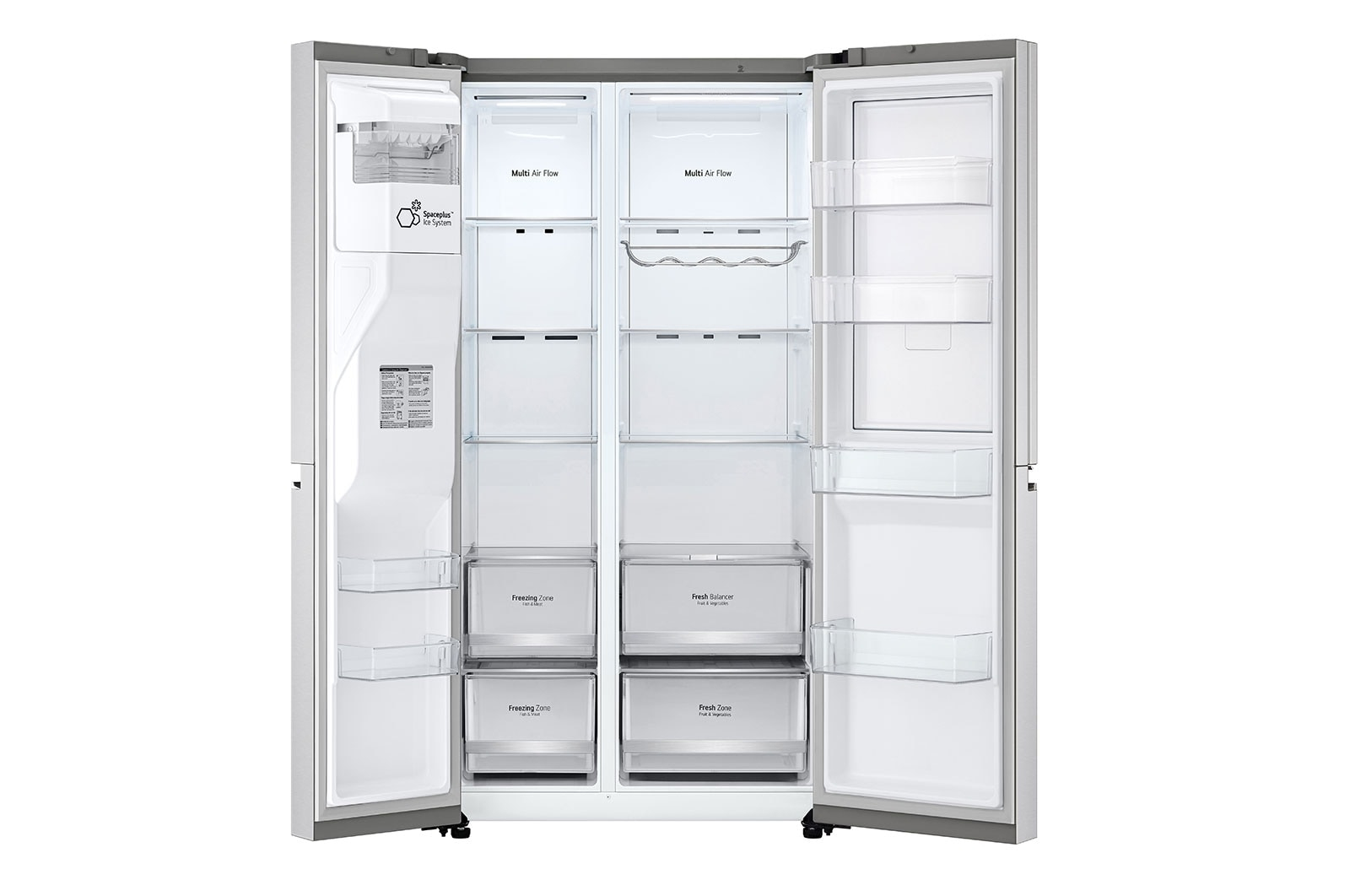 LG GSJV80BSLF side-by-side refrigerator Freestanding – image 4