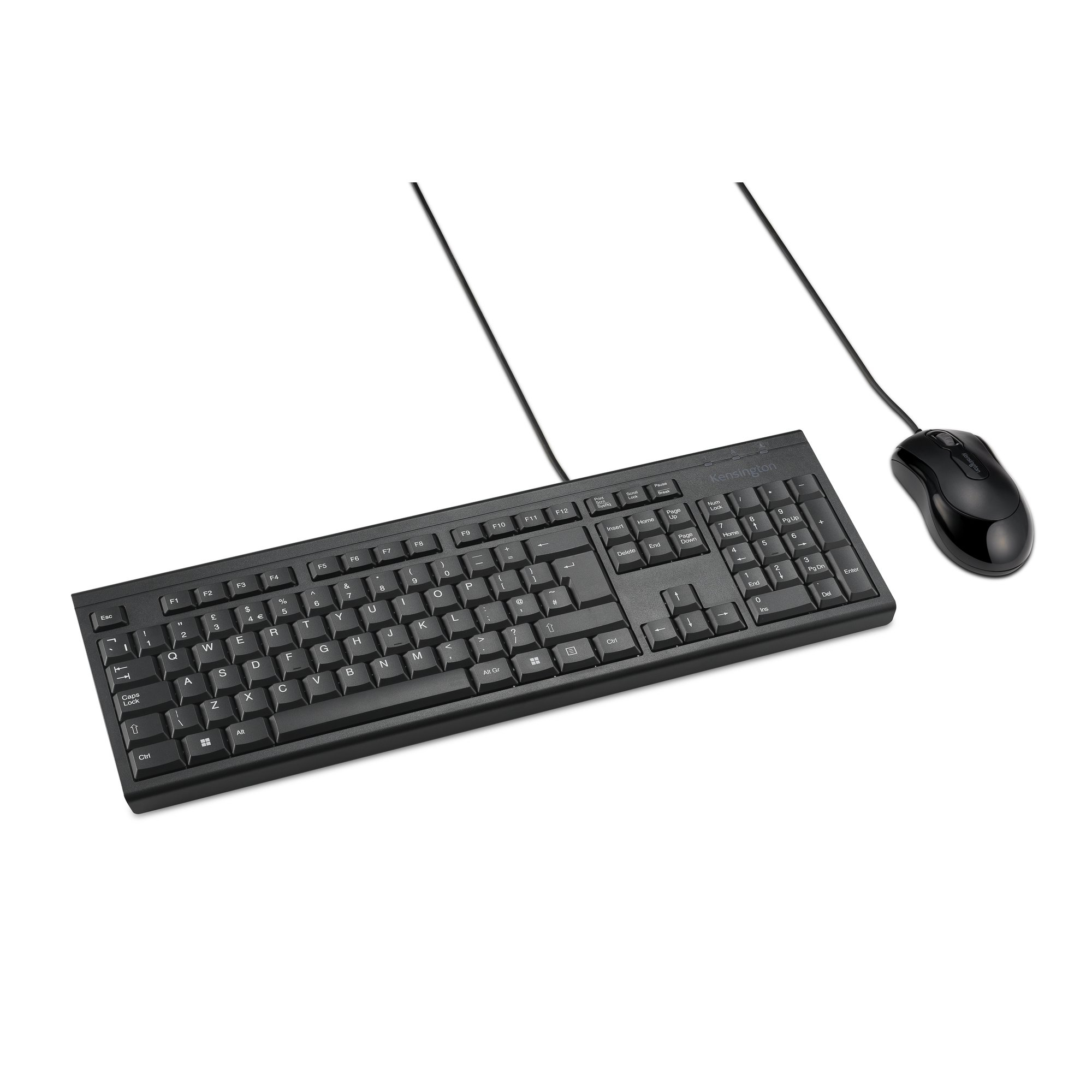 Kensington KM100 EQ - Keyboard and mouse set - USB - QWERTY - UK - black