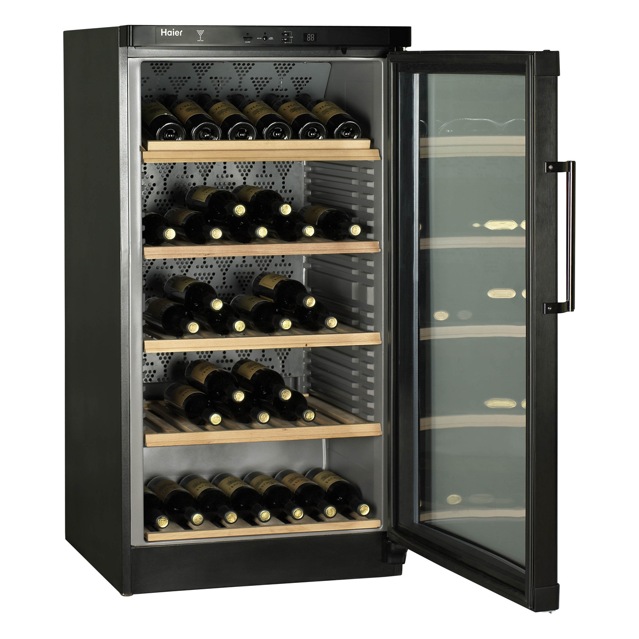 Haier JC-298GA wine cooler Compressor wine cooler Freestanding Black 120 bottle(s)
