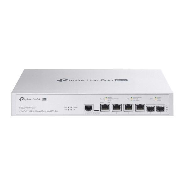 TP-Link S5500-4XHPP2XF commutateur réseau Géré L2/L2+ Connexion Ethernet, supportant l'alimentation via ce port (PoE) Gris