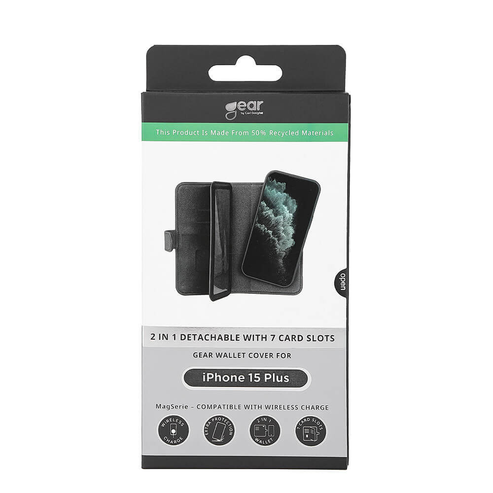 Gear Wallet Case 2-in-1 7 Card Slots MagSeries Black - iPhone 15 Plus – image 2