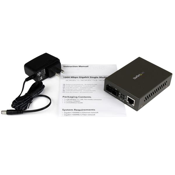 StarTech.com 1000 Mbps Gigabit Single-Mode Fiber Ethernet Media Converter SC 15km – image 4