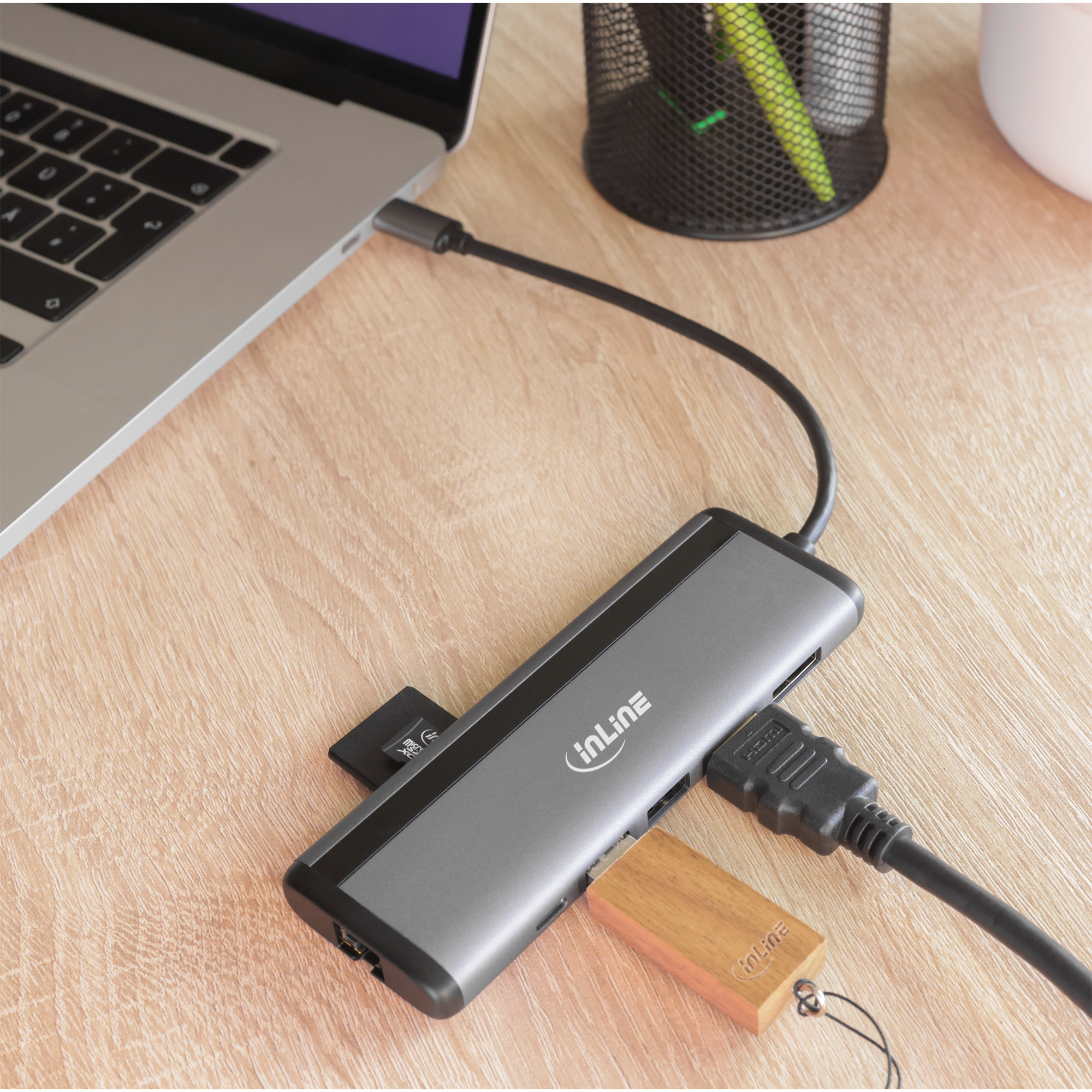 InLine 8-in-1 USB-C Multihub, HDMI, DP, USB 3.2, PD 3.0 – image 6