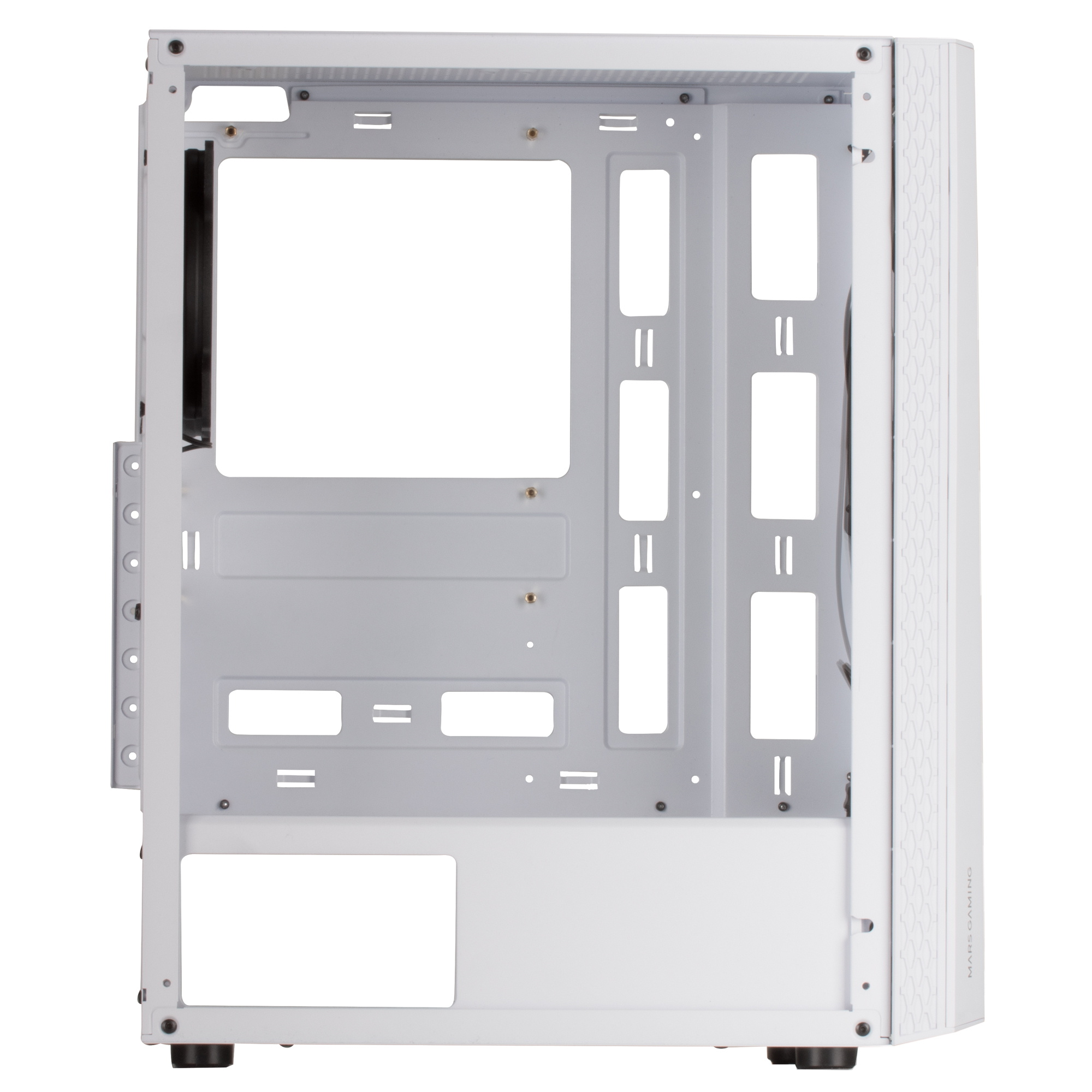Mars Gaming MC-ART White ATX Gaming PC Case Double Drawable Tempered Glass ARGB 12 Modes – image 6