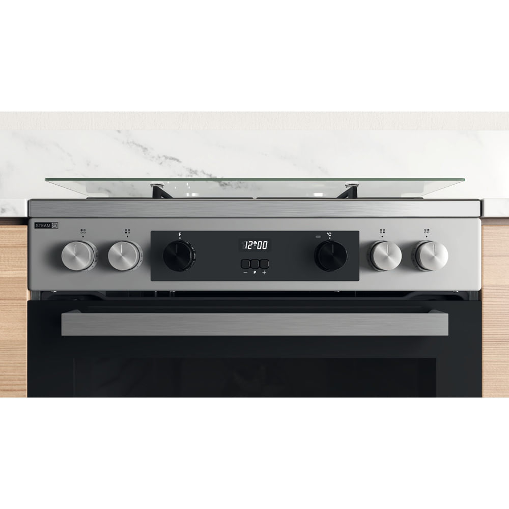 Whirlpool WS68G8CHX/E Freestanding cooker Electric Gas Black, Stainless steel – image 9