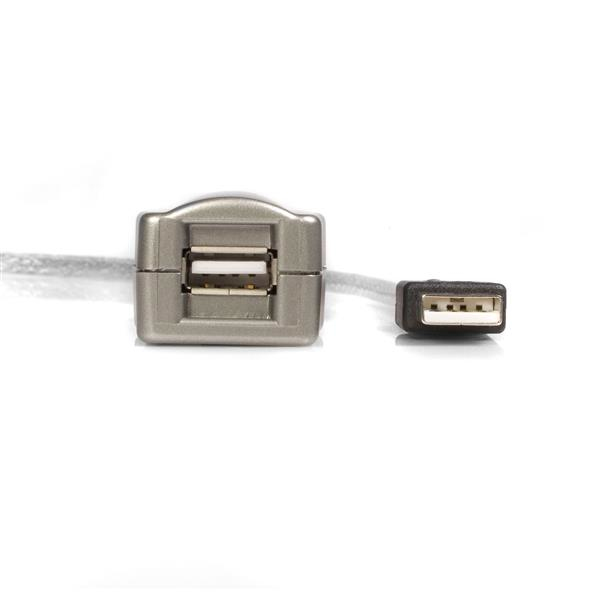 Extensión Activa USB-A 2.0 4.5m Startech USB2FAAEXT15, 480Mbps Color Plata