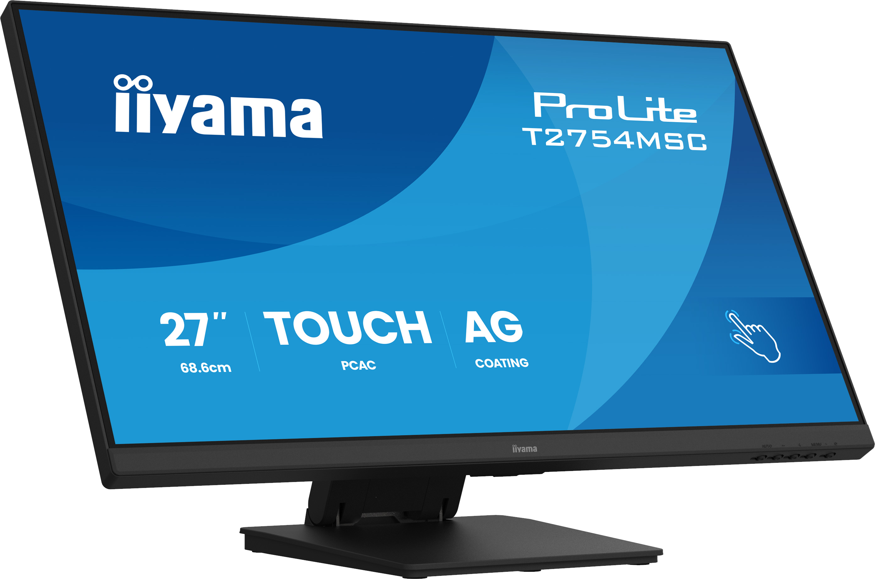 iiyama ProLite T2754MSC-B2AG - LED monitor - 27" - touchscreen - 1920 x 1080 Full HD (1080p) @ 83 Hz - IPS - 300 cd/m� - 1000:1 - 4 ms - HDMI, VGA - speakers - black, matte