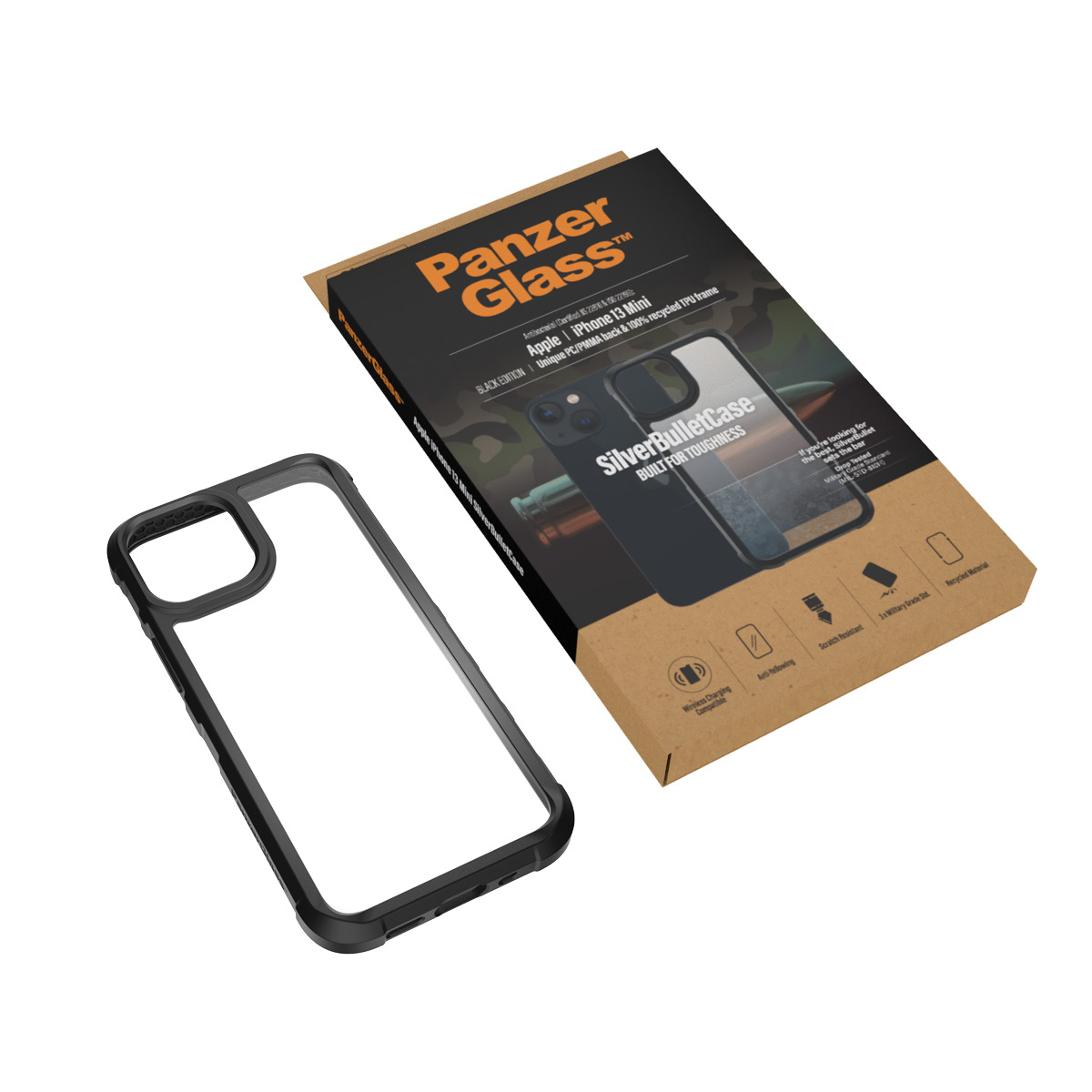 PanzerGlass ® SilverBullet ClearCase iPhone 13 Mini | Black – image 5