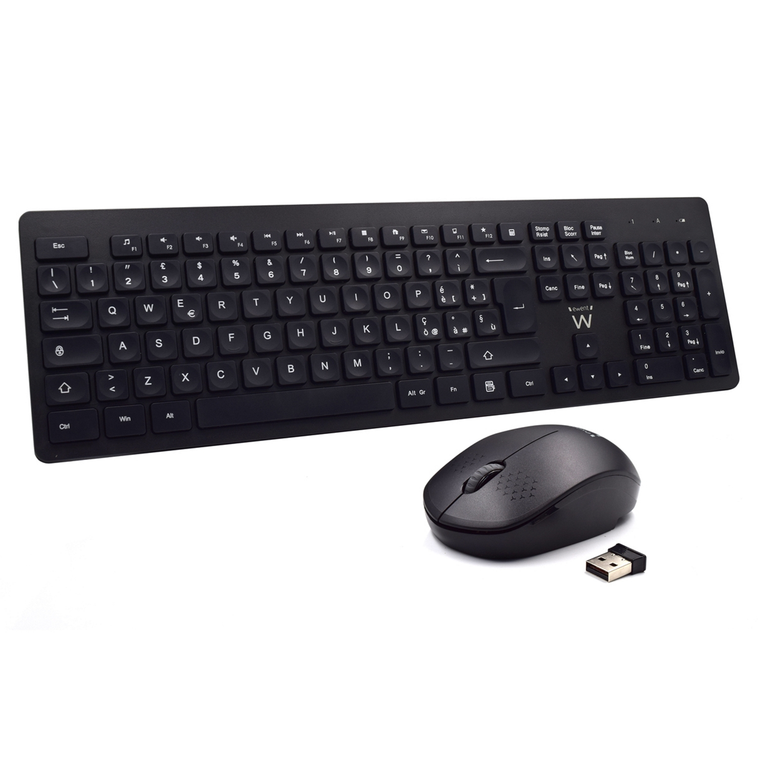 Ewent EW3255 keyboard Mouse included Universal QWERTY Italian Black