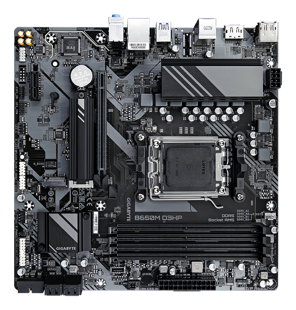 Tarjeta Madre Gigabyte B650M D3HP - Socket AM5 - 4x DDR5 - 4800/5200/7600(OC)MHz - HDMI - DisplayPort - USB 2.0/3.2 - Micro ATX - B650M D3HP Tarjeta Madre Gigabyte B650M D3HP - Socket AM5 - 4x DDR5 - 4800/5200/7600(OC)MHz - HDMI - DisplayPort - USB 2.0/3.2 - Micro ATX - B650M D3HP