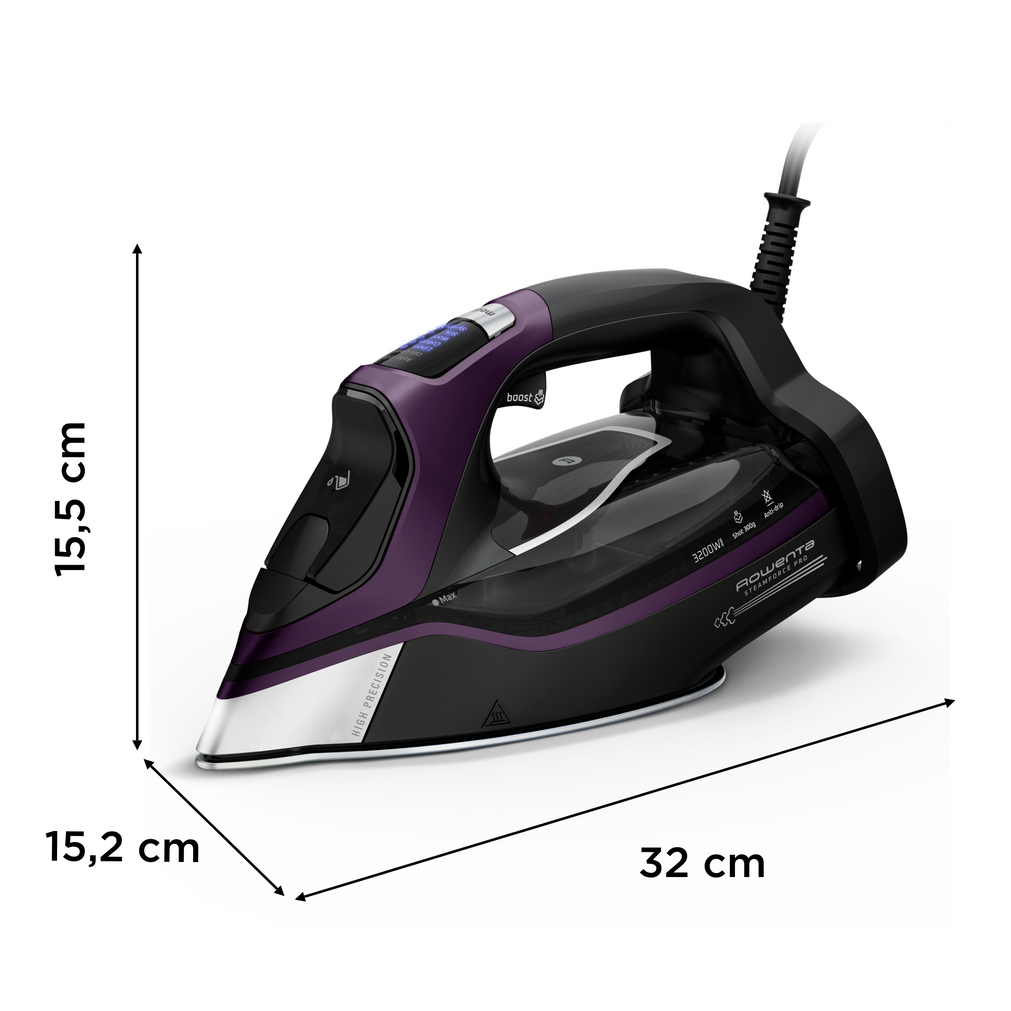 Rowenta DW9521F0 iron Steam iron Microsteam 400 HD Laser soleplate – image 3