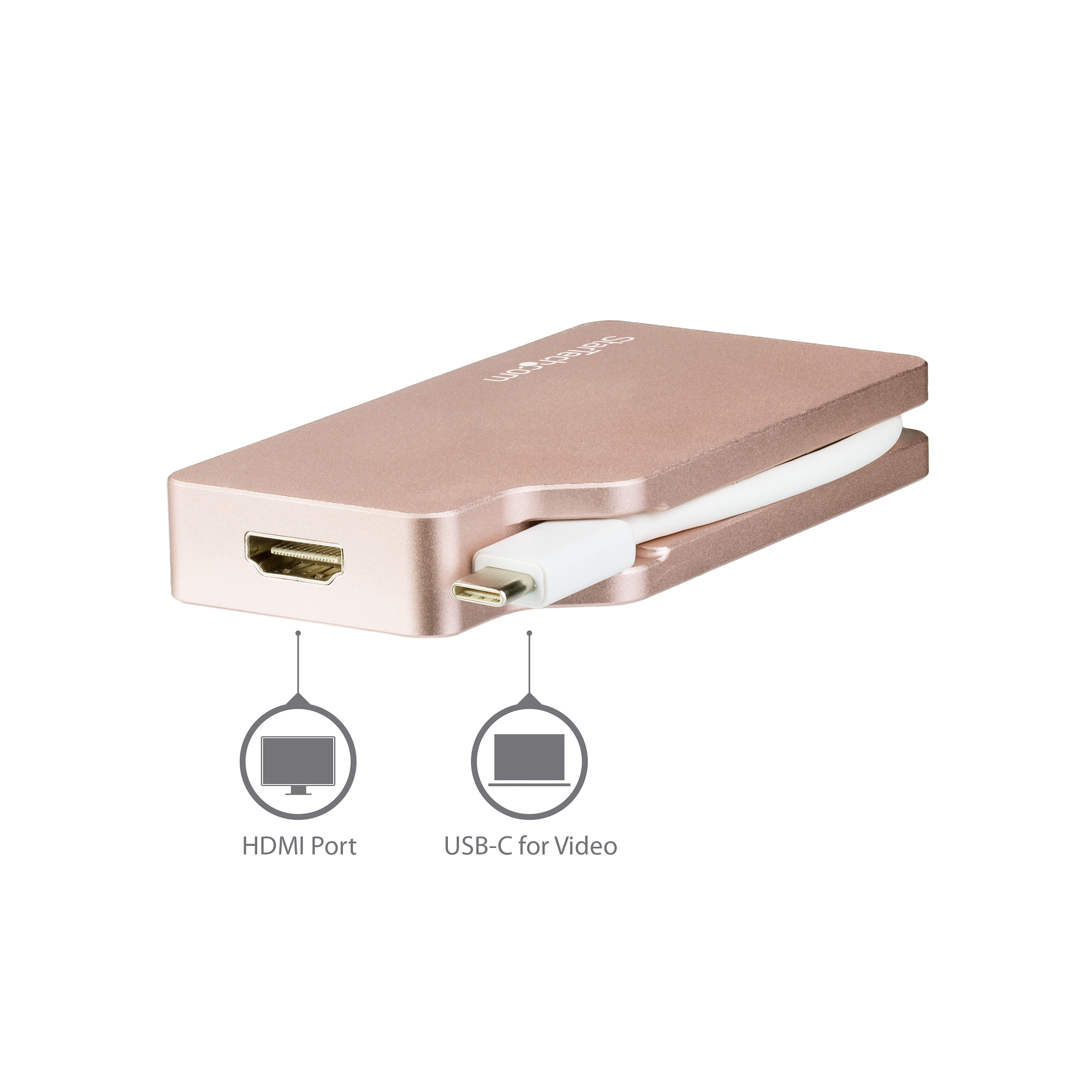 StarTech.com USB C Multiport Video Adapter with HDMI, VGA, Mini DisplayPort or DVI - USB Type C Monitor Adapter to HDMI 1.4 or mDP 1.2 (4K) - VGA or DVI (1080p) – image 4
