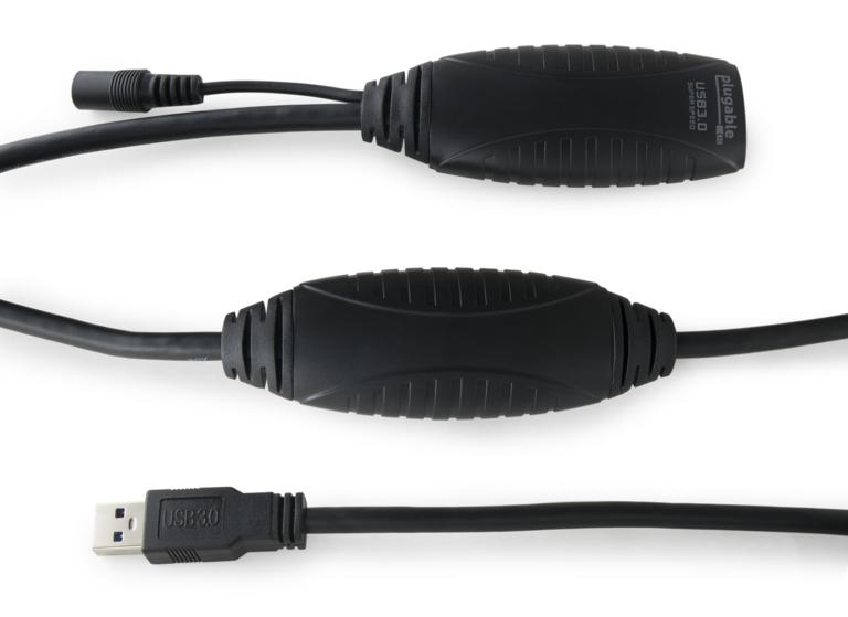 Resim Plugable Technologies USB3-10M-D USB A - USB A Kablo, 10m, Siyah