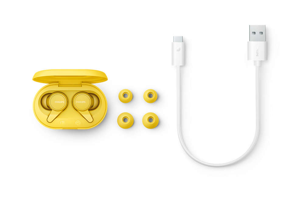 Philips 1000 series TAT1207YL/00 headphones/headset Wireless In-ear Bluetooth Yellow – image 2