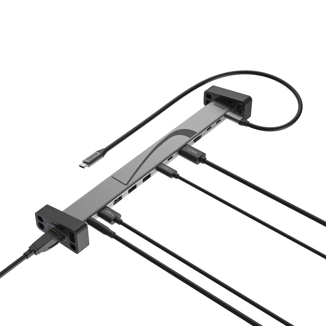 Hama 00200149 laptop dock/port replicator Docking Black, Grey – image 4